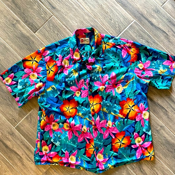 The Hawaiian Original Hilo Hattie Men’s Button Down Short Sleeve Shirt XXL - Picture 1 of 6